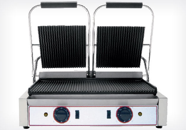 PIASTRA GRILL IN GHISA DOPPIA RIGATA SOPRA E SOTTO R2 - Beckers