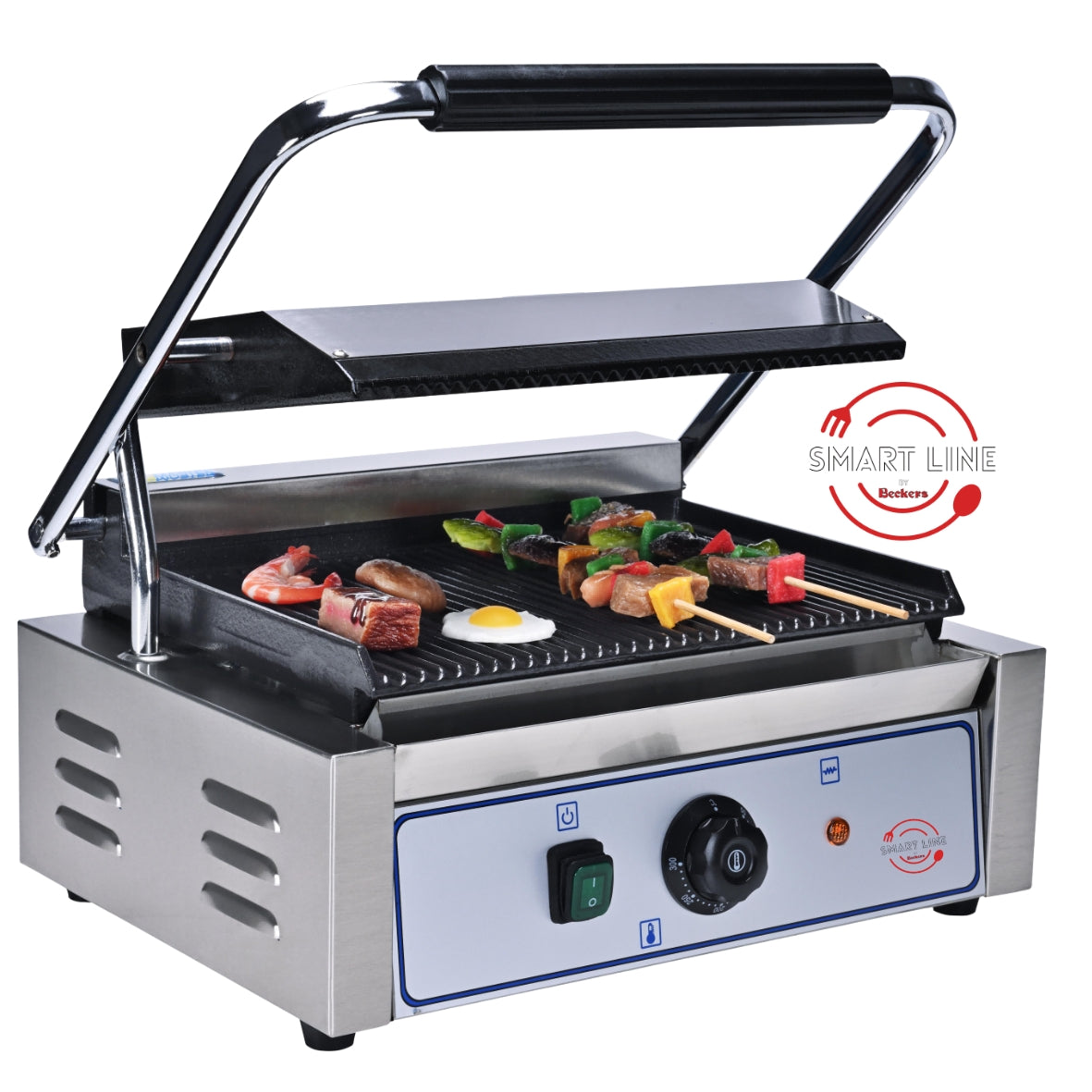 WRM1 - PIASTRA GRILL GHISA MEDIA RIGATA SOPRA E SOTTO - SMART LINE - Beckers
