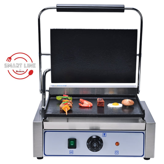 WLM1 - PIASTRA GRILL GHISA MEDIA LISCIA SOPRA E SOTTO - SMART LINE - Beckers