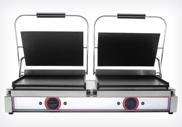 PIASTRA GRILL IN GHISA MEDIA DOPPIA LISCIA SOPRA E SOTTO LM2 - Beckers