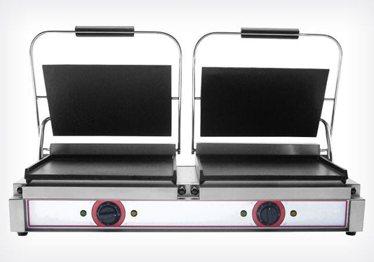 PIASTRA GRILL IN GHISA MEDIA DOPPIA LISCIA SOPRA E SOTTO LM2 - Beckers