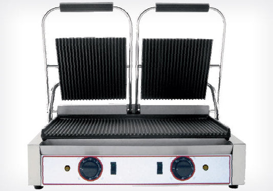 PIASTRA GRILL IN GHISA DOPPIA RIGATA SOPRA E SOTTO R2 - Beckers